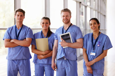group of nurses standing