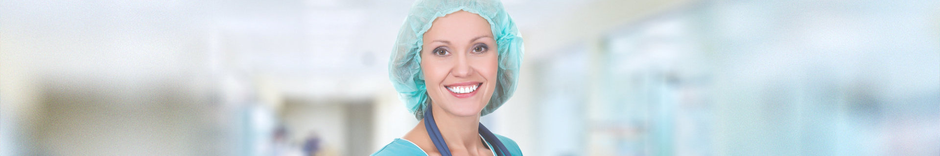 nurse wearing hair net
