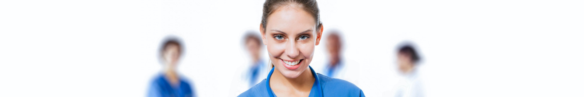 nurse with medical professional in the background